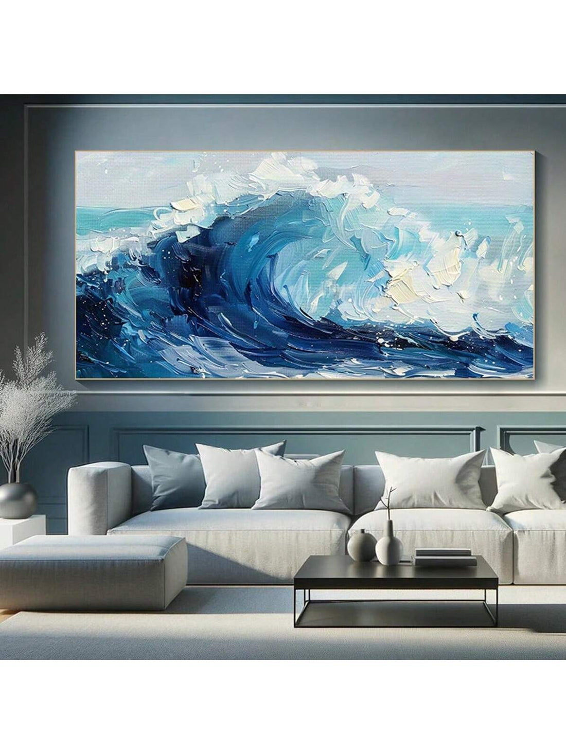 Elevate your living space with this captivating Blue Wave Canvas Wall Art, featuring an abstract ocean-inspired design. Perfect for both living rooms and bedrooms, this piece brings a serene yet dynamic ambiance, enhancing your décor with its soothing blue tones and fluid wave patterns. Crafted to inspire tranquility and sophistication, it seamlessly complements modern and coastal interiors alike.