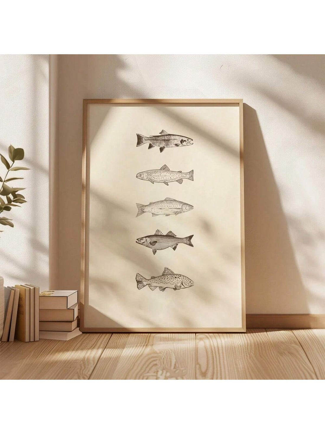 Elevate your coastal kitchen with this striking minimalist fish poster, a nod to vintage maritime aesthetics. Featuring clean lines and a refined color palette, this retro-inspired artwork captures the essence of seaside charm without overwhelming your space. 