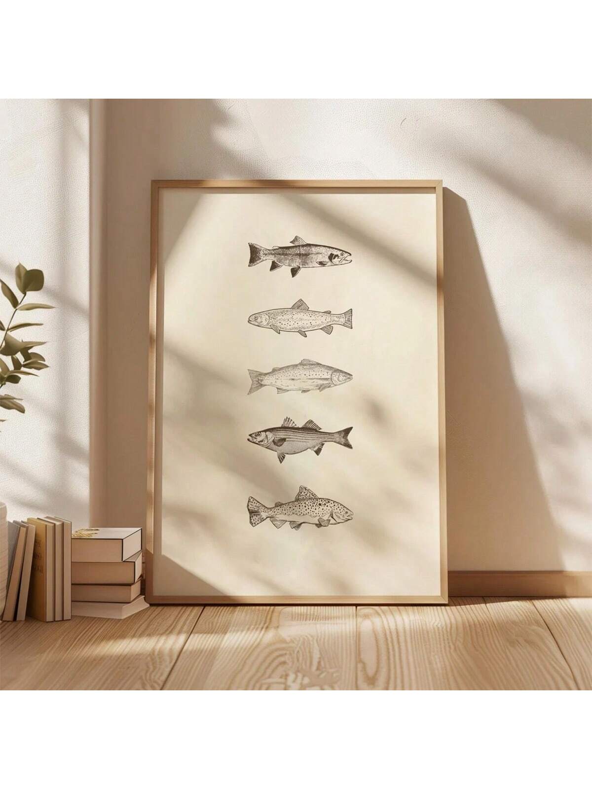 Elevate your coastal kitchen with this striking minimalist fish poster, a nod to vintage maritime aesthetics. Featuring clean lines and a refined color palette, this retro-inspired artwork captures the essence of seaside charm without overwhelming your space. 