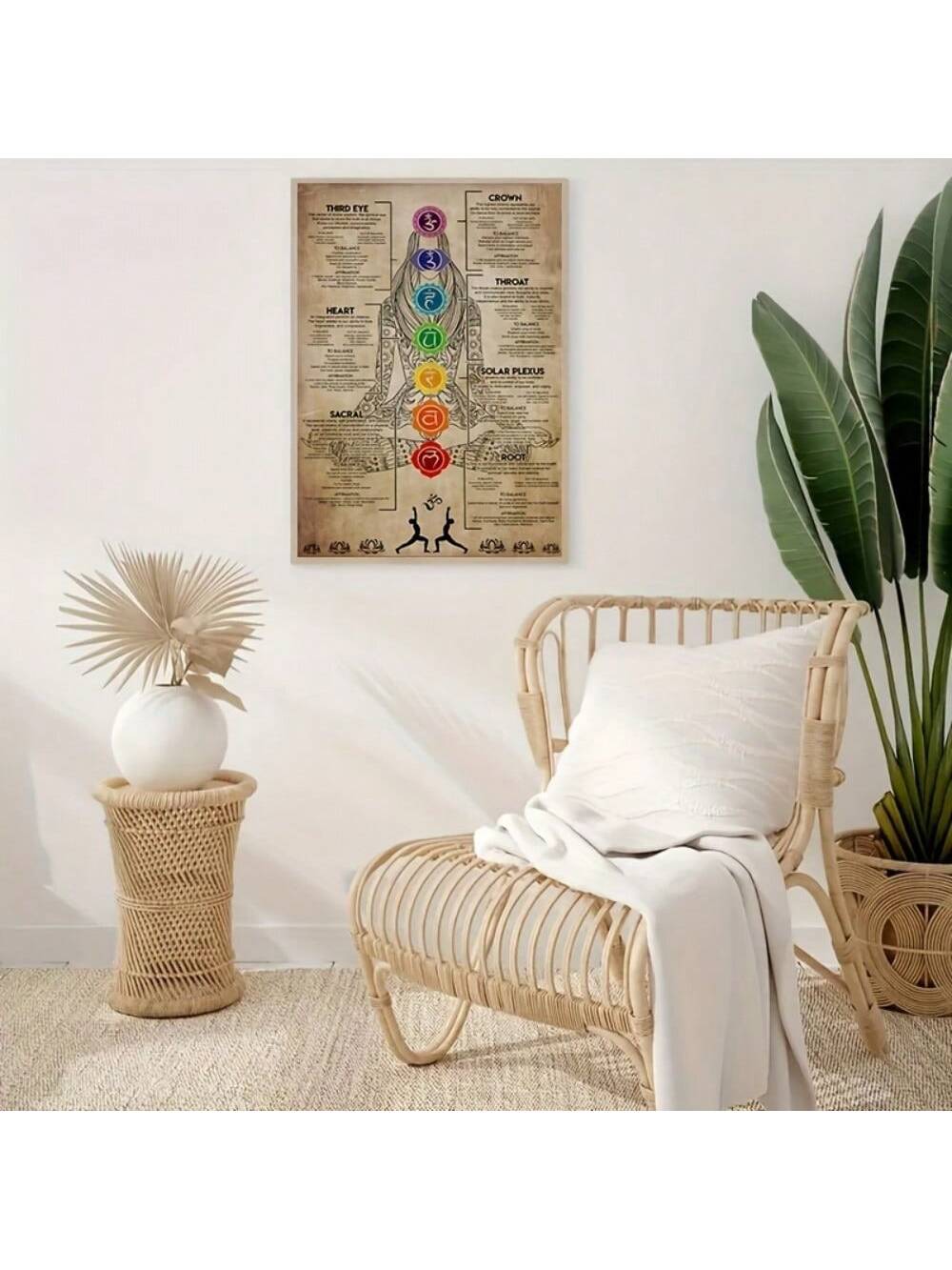 Enhance your mindfulness practice with our Chakra Knowledge Wall Art. Crafted on vintage canvas, this stunning piece fuses yoga and meditation with scientific accuracy. Perfect for any room, bring balance and alignment to your space with this decorative and educational art piece.