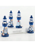 Create a nautical themed ambiance in your coastal home with our Charming 13cm Mini Marine Wooden Lighthouse. Crafted from high-quality wood, this lighthouse adds a touch of charm to any room. Perfect as a gift or to bring seaside charm to your home decor.