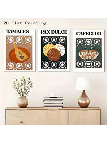 Celebrate Mexican culinary culture with this elegant 3-piece wooden framed canvas art set featuring tamales and cafecito. Designed to enhance both home and office spaces, this artwork brings warmth and authenticity through its detailed imagery and quality craftsmanship. The wooden frames add durability and a classic touch, making it a sophisticated choice for those who appreciate cultural decor with a refined aesthetic.