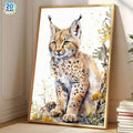 Charming Abstract Cat Canvas Art: Modern Wall Decor for Home, Cafe, and Office Transform any space with this striking abstract cat canvas painting. Featuring a modern design that blends animal and botanical patterns, this unframed hanging artwork brings contemporary elegance to your dining room, home, office, or cafe.