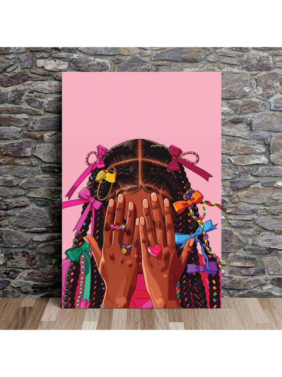 Bring vibrant style to any room with this charming African haircut canvas art designed for kids. Featuring a modern minimalist aesthetic, this multicolor piece on premium non-woven fabric captures intricate details with sharp, vivid printing. Perfect for bedrooms, living rooms, or playrooms, it adds personality and cultural appreciation to your child's space. The durable, fade-resistant canvas hangs easily with included hooks—no nails needed. An inspiring decoration that celebrates diversity and makes a mea