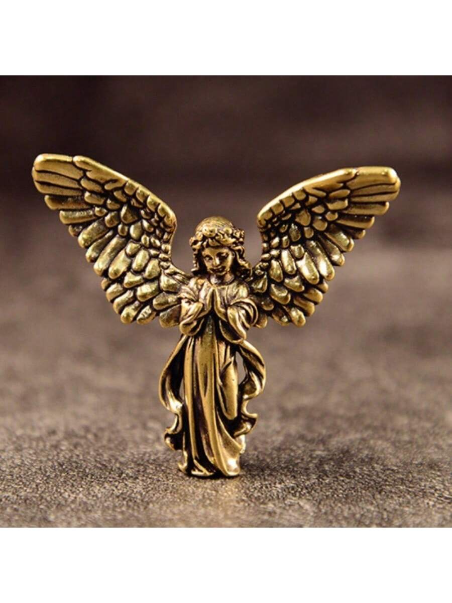 This Charming Antique Copper Cupid Statue is an elegant addition to any home decor, adding a touch of charm and grace. Made of brass, this unique figurine is not only a beautiful decoration, but also a unique gift for any occasion. Its antique copper finish adds a vintage touch to any space.
