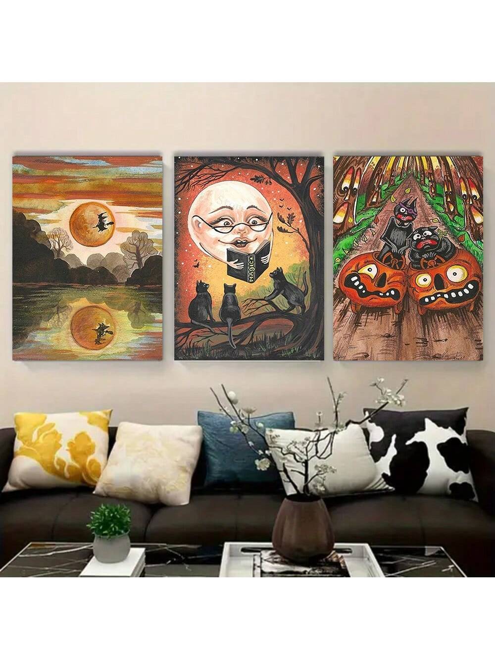 Celebrate the spirit of autumn with this Charming Black Cat Canvas Print, a perfect addition to your Halloween decor. Featuring a sleek black cat design, this artwork brings a playful yet elegant touch to any room. Crafted on high-quality canvas, it offers durability and vibrant colors that enhance your seasonal ambiance. Ideal for creating a festive atmosphere, this print complements your autumn home styling with expert flair.