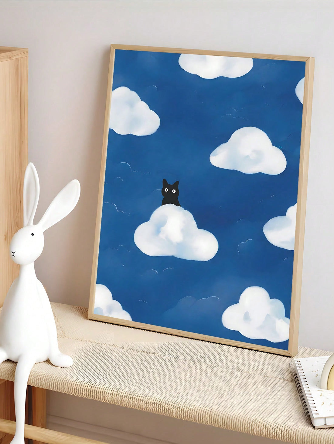 Add a touch of warmth and personality to your living space with this Charming Black Cat Wall Art. Expertly hand-drawn, this print captures the graceful elegance of a black cat, making it a perfect piece for cozy, stylish home decor. Its minimalist aesthetic blends seamlessly with various interior styles, offering a subtle yet captivating focal point. Ideal for cat lovers and art enthusiasts alike, this wall art enhances any room with a refined, inviting atmosphere.