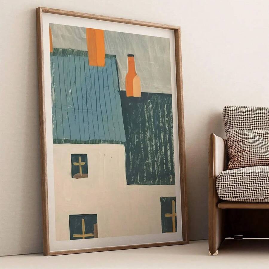 Transform your space with this enchanting cottagecore wall art print. Featuring a charming blue house design, this landscape graphic brings rustic farmhouse warmth to any room. Printed on durable, waterproof canvas, it's perfect for creating that cozy, vintage-inspired aesthetic you've been dreaming of. Unframed and ready to personalize your home office, bedroom, or living area with timeless countryside charm.