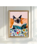 This minimalist art print features a charming cat engrossed in reading, bringing a serene and cozy vibe to any living space. Its simple design complements various decor styles, making it an elegant choice for creating a warm and inviting atmosphere. Perfect for book lovers and cat enthusiasts alike, this unframed poster allows for personalized display options to suit your home’s unique aesthetic.