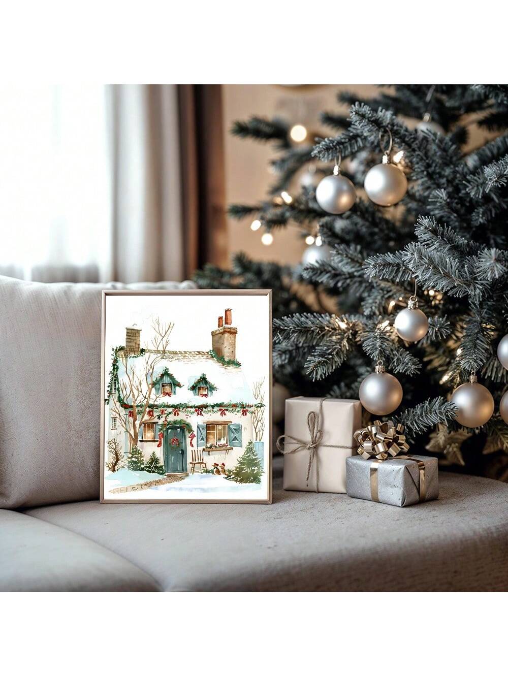 Transform your holiday space with this enchanting snowy village canvas print, capturing the timeless magic of Christmas past. This nostalgic wall art features intricate winter scenery rendered in rich, inviting colors that evoke cherished seasonal memories. Perfect for creating a warm, festive atmosphere in any room, the durable canvas construction ensures lasting beauty year after year. Whether displayed prominently during the holidays or kept as a year-round reminder of winter's charm, this piece brings a