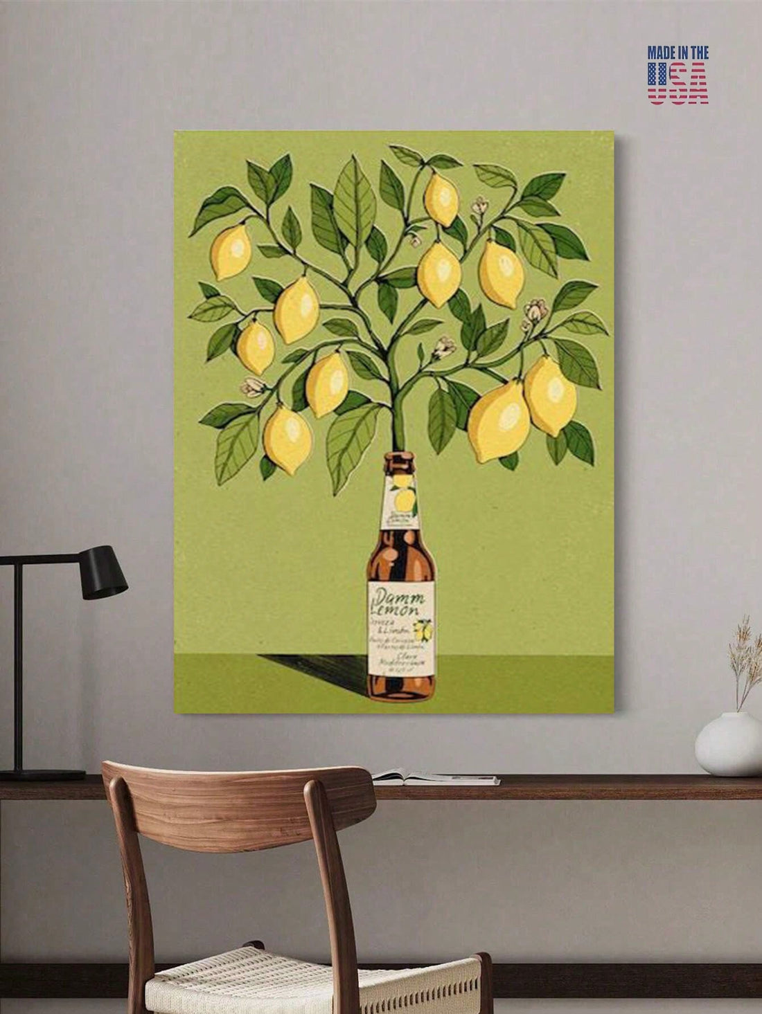 Add a touch of nature to your kitchen with our Charming Citrus Delight framed canvas wall art. Featuring vibrant lemons and oranges, this piece is sure to freshen up the room. Perfect for any kitchen, the framed design adds a polished touch to any aesthetic. Revitalize your space with this charming piece.