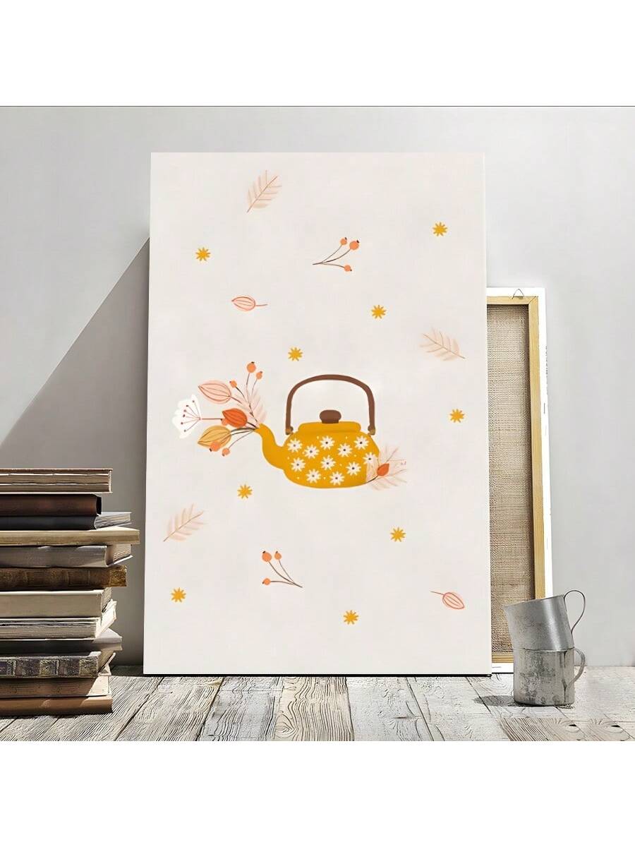 Elevate your kitchen or living room with this Charming Cottagecore Teapot Art Print. Featuring delicate floral motifs on a high-quality canvas, this wall decor piece brings a touch of rustic elegance and warmth to any space. Its timeless design complements both traditional and modern interiors, making it an ideal choice for those seeking to infuse their home with cozy, nature-inspired charm. Durable and easy to hang, this art print is a refined addition that enhances your living environment with subtle soph