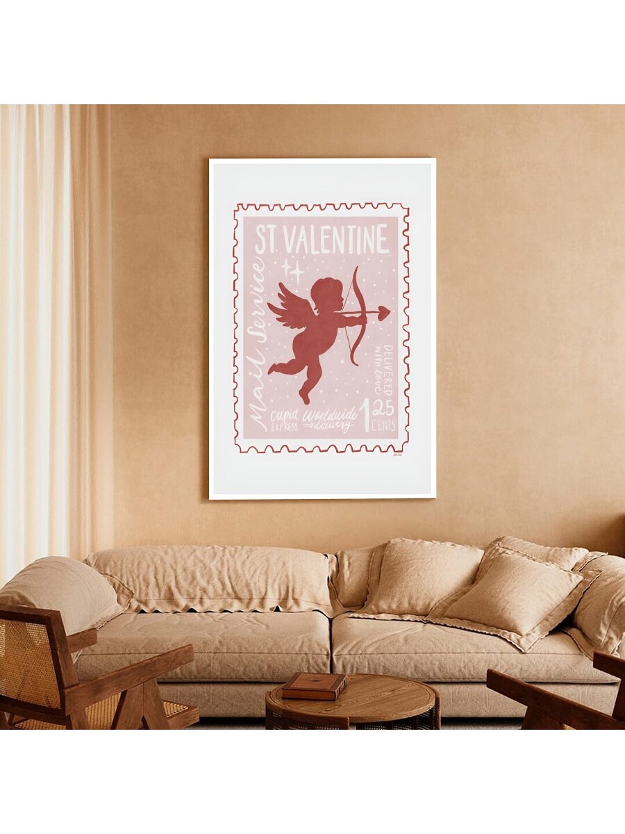 Add a touch of romance to your walls with Charming Cupid: Framed Valentine's Day Canvas Poster. This stunning wall art features a charming cupid, bringing love and joy to your home. The high-quality canvas and elegant frame add a touch of sophistication, perfect for a romantic ambiance. Elevate your Valentine's Day decor with this beautiful piece.