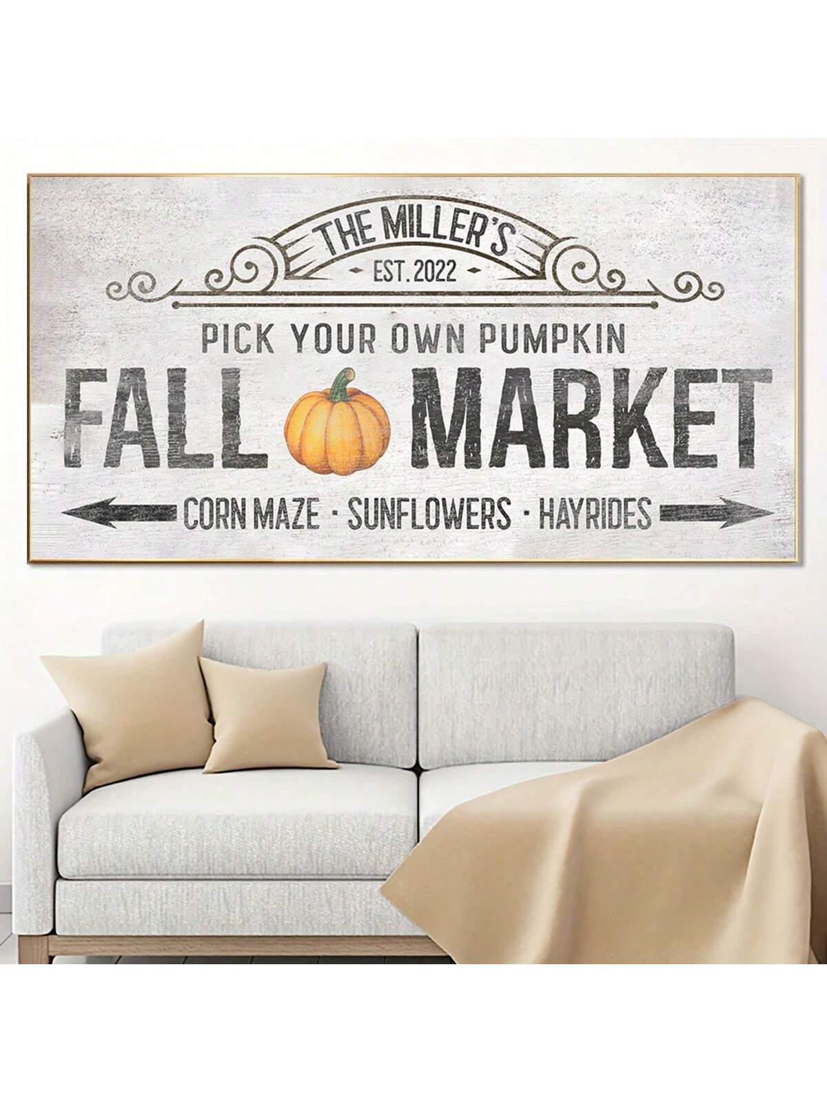 Celebrate the autumn season with this Charming Fall Market Pumpkin Canvas Sign, a perfect addition to your farmhouse decor. Crafted with attention to detail, this canvas sign features a warm, inviting pumpkin design that captures the essence of the harvest. Ideal for enhancing your home’s seasonal ambiance, it brings rustic charm and festive spirit to any room or entryway. Durable and stylish, this piece is a tasteful way to welcome fall and create a cozy, inviting atmosphere.
