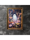 Elevate your Halloween decor with the Charming Ghost in the Flower Forest Poster. This whimsical artwork blends spooky and serene elements, featuring a delicate ghost amidst vibrant floral surroundings. Perfect for adding a subtle festive touch to your home, it enhances any space with a unique aesthetic that balances charm and seasonal spirit. Crafted for those who appreciate artistic nuance, this poster is an ideal choice for sophisticated holiday decoration.