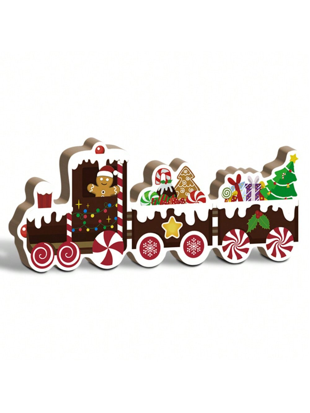 Add a festive touch to your holiday decor with our Charming Gingerbread Man Candy Truck. This wooden table decor features a cute gingerbread man and is perfect for creating a cozy atmosphere. Made with high-quality materials, this truck will add a touch of charm to your home.
