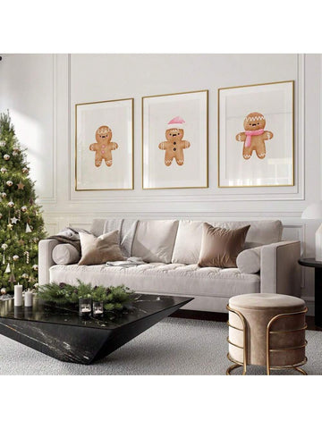 Bring holiday warmth to your home with this charming gingerbread man canvas print. Expertly crafted with vibrant colors and festive details, this wall art captures the nostalgic spirit of Christmas traditions. Perfect for living rooms, kitchens, or entryways, it adds a whimsical touch to your seasonal décor. The durable canvas construction ensures lasting quality year after year, while the timeless design complements both traditional and contemporary interiors. An ideal choice for those seeking authentic ho