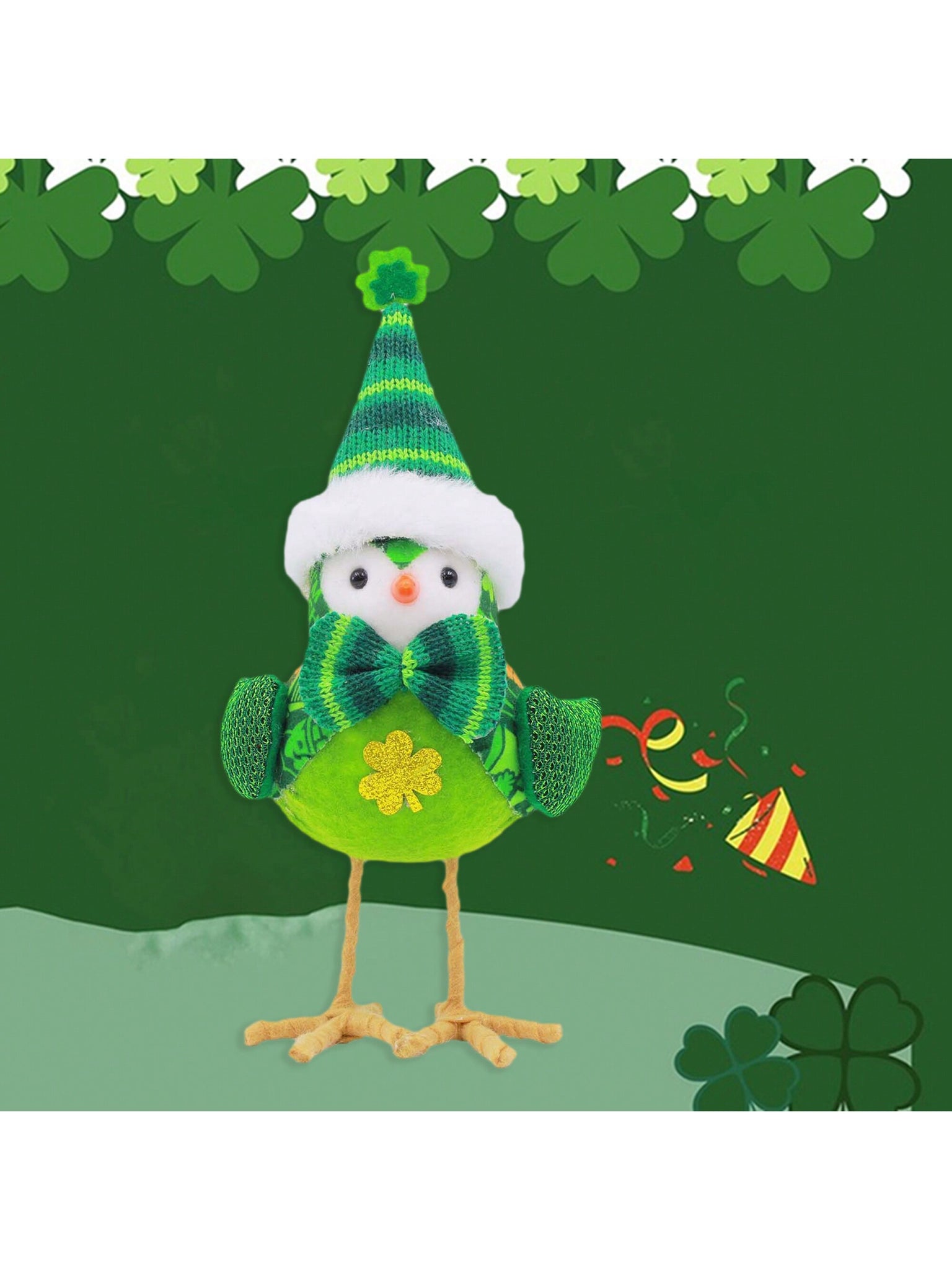 This charming Irish holiday bird doll ornament is a cute and festive addition to any desktop decor. Handcrafted with attention to detail, this ornament adds a touch of whimsy and charm to your holiday celebrations. Made with high-quality materials, it is a delightful addition to your holiday collection.