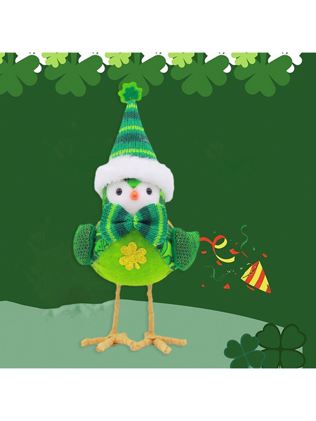 This charming Irish holiday bird doll ornament is a cute and festive addition to any desktop decor. Handcrafted with attention to detail, this ornament adds a touch of whimsy and charm to your holiday celebrations. Made with high-quality materials, it is a delightful addition to your holiday collection.