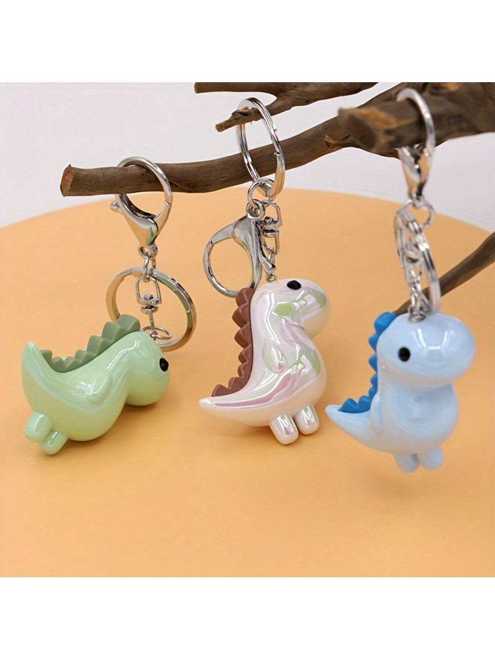 This charming keychain features a cute and colorful Kawaii dinosaur design that is sure to be loved by all ages. Made of durable acrylic, it is the perfect gift for any occasion. Add a touch of adorable charm to your keys or bag with this delightful accessory.