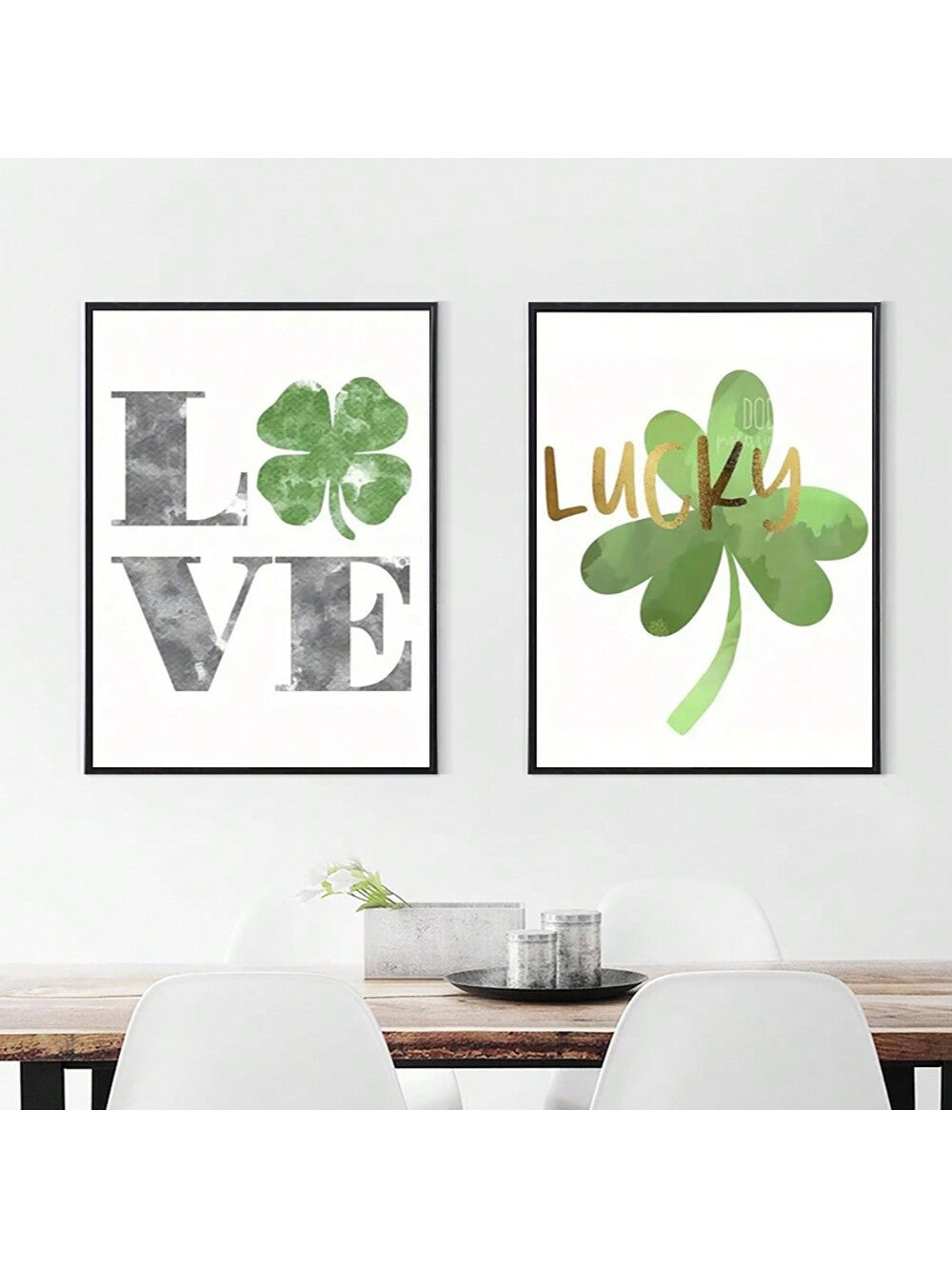 Add a touch of Irish charm to your home with our Charming Love &amp; Luck: Modern Shamrock Wall Art. Perfect for both St. Patrick's Day and Valentine's Day, this piece exudes elegance and warmth. Made with high-quality materials, it's a delightful addition to any room.