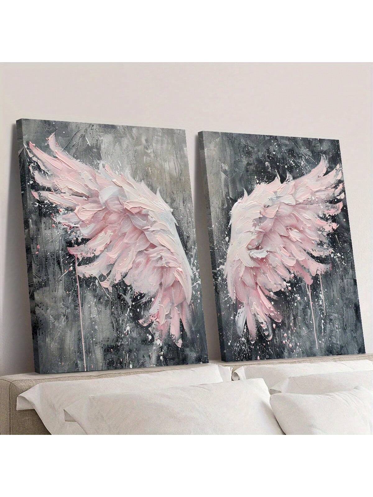 Add a touch of elegance and whimsy to any girl's room with these Charming Pink Angel Wings Posters. Featuring modern abstract designs in soft pink hues, these posters create a serene and inspiring atmosphere. Perfect for enhancing wall decor, they blend artistic sophistication with youthful charm, making them an ideal choice for a stylish and uplifting space.