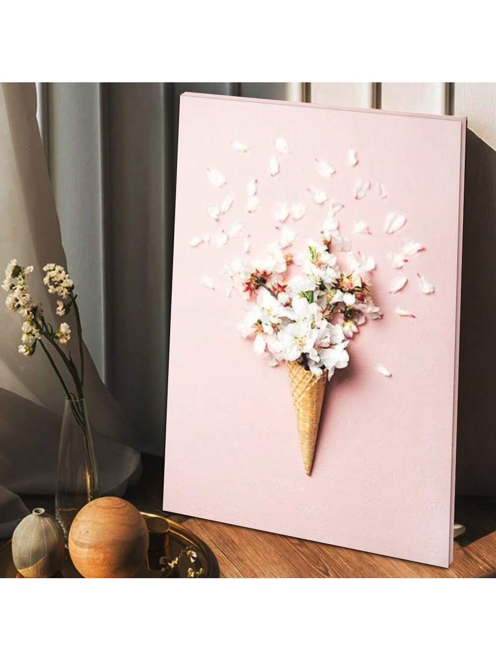 Enhance your living space with this charming Pink Flower Cone framed canvas poster. Its delicate floral design adds a refined touch to any room, creating an inviting and elegant atmosphere. Ideal for home décor enthusiasts, this poster offers a sophisticated accent while serving as a thoughtful gift for special occasions. Crafted with quality framing and vibrant printing, it promises lasting beauty and effortless style.