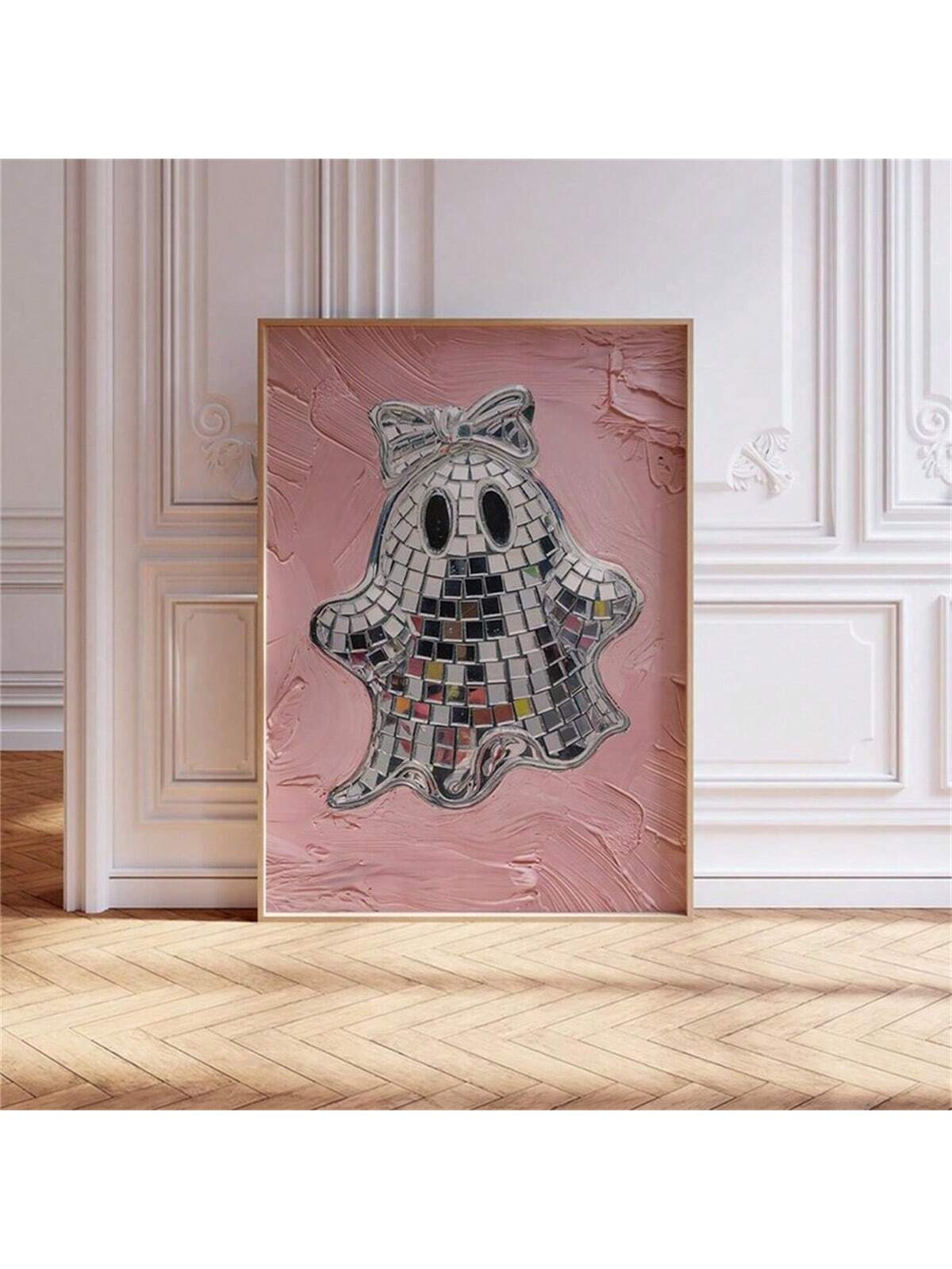 Celebrate the spirit of fall with this Charming Pink Ghost Canvas Print, a distinctive Halloween wall art piece that blends whimsy and elegance. Featuring a playful pink ghost alongside a shimmering silver disco ball, this canvas adds a unique, festive touch to your seasonal decor. Crafted for durability and vibrant color retention, it’s perfect for creating a standout focal point in any room during the Halloween season.