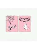 Elevate your Halloween decor with this Charming Pink Ghost Wall Art, expertly crafted on a framed canvas. Its unique pink ghost design adds a playful yet spooky touch, perfect for creating a festive atmosphere. Durable and ready to hang, this piece blends seasonal charm with artistic flair, making it an ideal accent for any room seeking a subtle Halloween vibe.