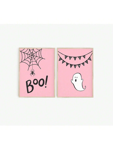 Elevate your Halloween decor with this Charming Pink Ghost Wall Art, expertly crafted on a framed canvas. Its unique pink ghost design adds a playful yet spooky touch, perfect for creating a festive atmosphere. Durable and ready to hang, this piece blends seasonal charm with artistic flair, making it an ideal accent for any room seeking a subtle Halloween vibe.