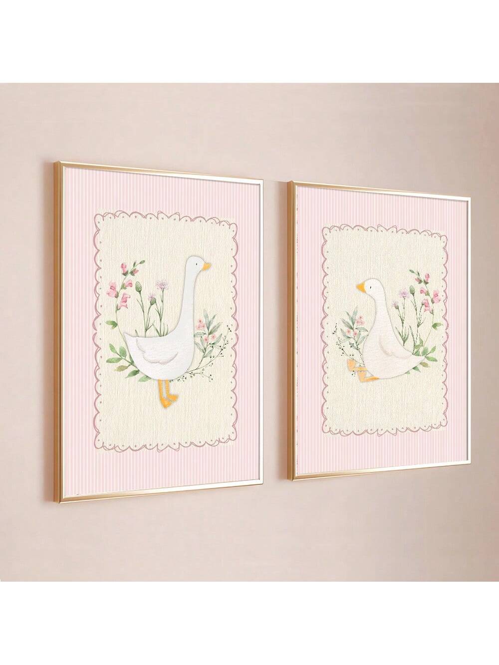 Bring whimsical charm to your child's nursery with this delightful pink silly goose poster. Featuring a minimalist design aesthetic, this canvas wall art combines playful character appeal with sophisticated simplicity—perfect for creating a calming yet engaging environment.