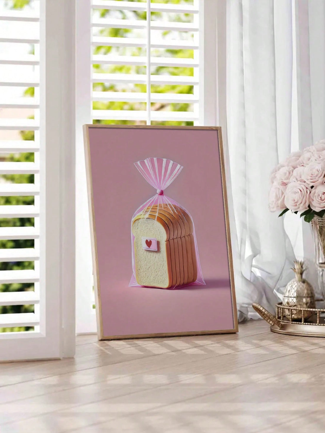Elevate your kitchen ambiance with this Charming Pink Toast Wall Art, featuring a vintage coquette aesthetic that blends nostalgic charm with subtle elegance. This poster adds a delicate pop of color and a whimsical touch to your culinary space, making it perfect for those who appreciate refined, retro-inspired decor. Crafted to complement a variety of kitchen styles, it serves as a tasteful focal point that enhances warmth and personality in your home.