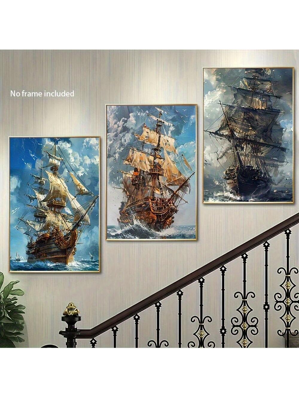Elevate your space with this Charming Retro Sailboat Canvas Art Set, featuring unframed aesthetic posters that bring a timeless nautical vibe to any home or office. Designed with expert attention to detail, these prints capture the classic allure of sailboats in a retro style, perfect for adding character and sophistication to your decor. Their versatile unframed format allows for easy customization to suit your interior design preferences. Ideal for enthusiasts of maritime themes seeking refined, stylish w