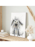 Enhance the charm of your home or office decor with our Charming Scrawled Puppy Canvas Print. This black framed wall art captures the playful nature of puppies, bringing a sense of joy and warmth to any space. Expertly crafted with high-quality materials, it's the perfect addition to any art collection.