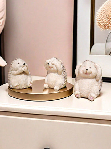 Introducing the Charming Set of 3 Hedgehog Micro Landscape Ornaments, the perfect resin decor for your home and a unique gift idea. These adorable ornaments will add a touch of charm to any indoor or outdoor space. Each set includes three different hedgehog designs, adding variety and personality to your decor. Made with high-quality resin, these ornaments are durable and long-lasting. Bring a smile to your face and those around you with these delightful decorations.