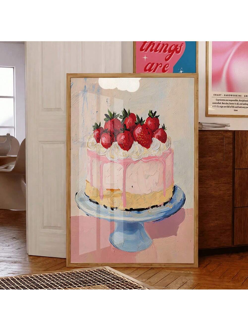 Add a touch of nostalgia to your kitchen with this Charming Strawberry Cake Printable Art. Featuring a vintage-inspired design, this retro wall art captures the sweet appeal of classic strawberry cake, perfect for enhancing any vintage or farmhouse kitchen decor. Easy to download and print, it offers a stylish and affordable way to personalize your space with expert flair.