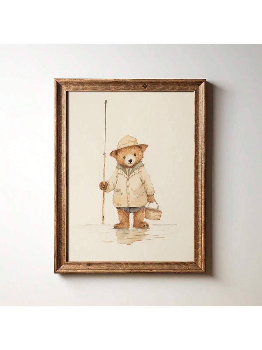 Add a touch of whimsy to any nursery or child's room with this charming teddy bear fishing canvas wall art. Expertly crafted, it features a delightful illustration that sparks imagination and brings warmth to the space. This art piece is an ideal gift for her, combining playful design with quality canvas material to create a lasting keepsake that enhances any décor.