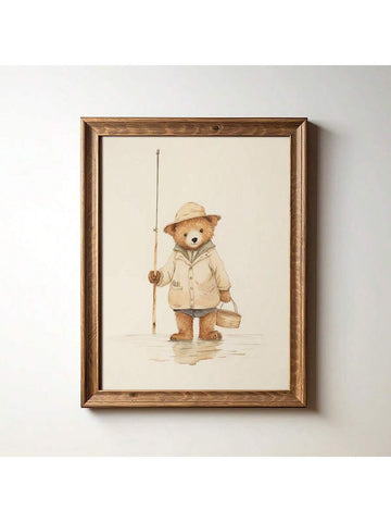 Add a touch of whimsy and warmth to your child's space with this Charming Teddy Bear Fishing Wall Art. Expertly crafted, it brings a playful yet soothing vibe ideal for nurseries, kids' rooms, or dorms. Its delightful design sparks imagination while complementing a variety of decor styles, making it a thoughtful and enduring addition to any young person's environment.