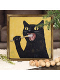 Bring timeless charm to any space with this striking black cat wall art. Designed with rustic farmhouse aesthetics in mind, this unframed piece seamlessly complements modern, traditional, and eclectic interiors. Perfect for living rooms, bedrooms, cafes, bathrooms, or entryways, it adds personality without overwhelming your decor. The minimalist black silhouette creates visual interest while maintaining a sophisticated, understated elegance. Easy to display and versatile in placement, this art print works b