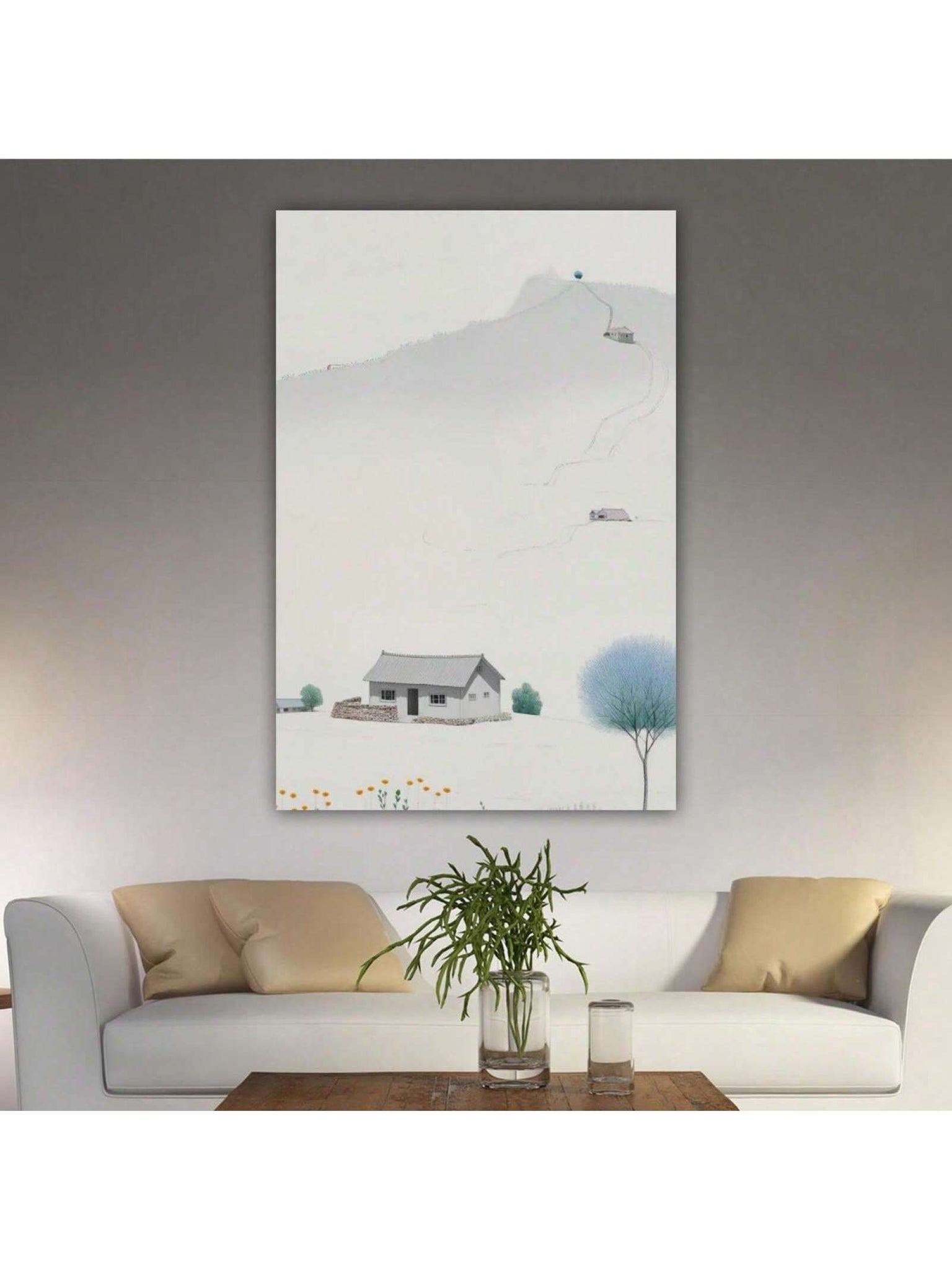 Elevate any room with this elegant Charming Village Landscape Framed Canvas Wall Art. The charming village landscape design adds a touch of sophistication to any home decor. Expertly crafted with high-quality materials, this framed canvas wall art is sure to impress and elevate any space.