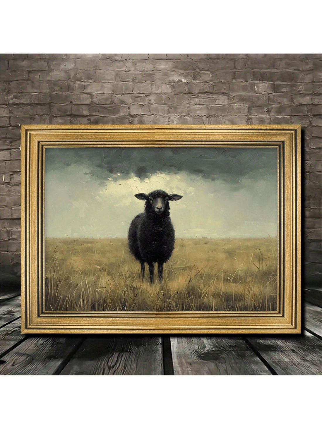 Add a touch of rustic elegance to your living space with this Charming Vintage Black Sheep Wall Art. Crafted to complement farmhouse-style interiors, this piece features a classic black sheep design that brings warmth and character to any room. Ideal for living rooms, kitchens, or cozy nooks, it enhances your décor with timeless charm while reflecting a love for countryside aesthetics. Durable and thoughtfully designed, this art piece is an expert choice for those seeking authentic vintage farmhouse ambianc