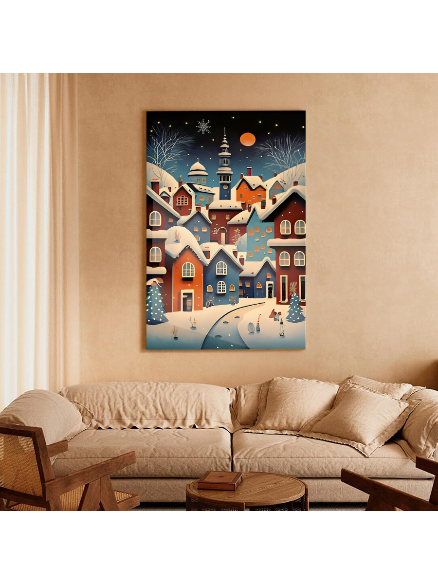 Display the charm of the Christmas season with our Charming Vintage Christmas Town Framed Canvas Art. Perfect for adding festive winter decor to your home, this art piece captures the essence of a quaint and traditional town during the holiday season. Expertly crafted and framed, this canvas art is a must-have for any Christmas enthusiast.