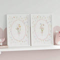 Bring botanical charm to your space with these delightful wildflower pink bow canvas posters. Perfect for boho nurseries and aesthetic home décor, each piece features a harmonious blend of animal, graphic, and plant patterns in a modern style.