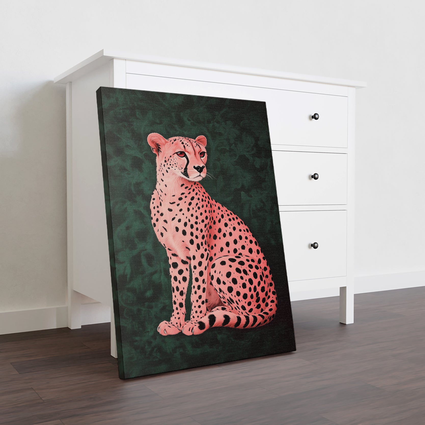 Elevate your living space with this stunning Cheetah Wall Art Canvas Print, featuring a tropical jungle theme. Perfect for the living room, sofa backdrop, or bedside, this piece adds a touch of nature and sophistication to any room. Made with high-quality canvas, this home decor is sure to impress.