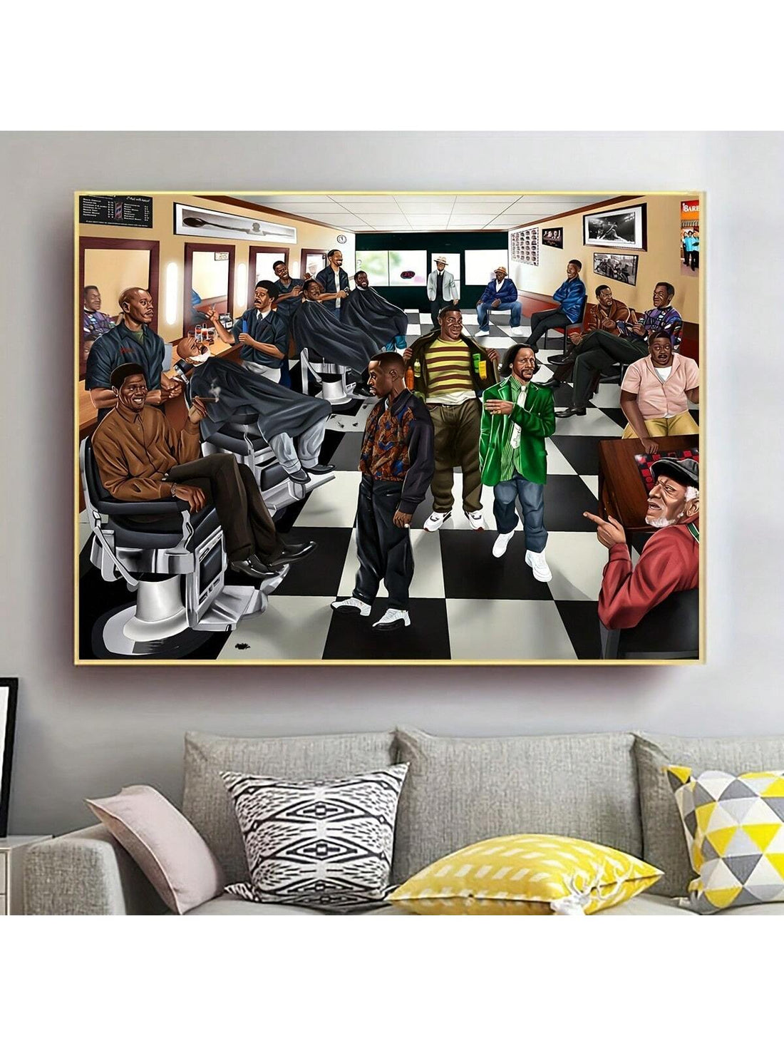 This wooden framed canvas art is the perfect addition to any living room, bedroom, or other space. The chic design adds a touch of aesthetic charm to your walls, while the high-quality materials ensure long-lasting durability. Elevate your home decor with this elegant and stylish piece.