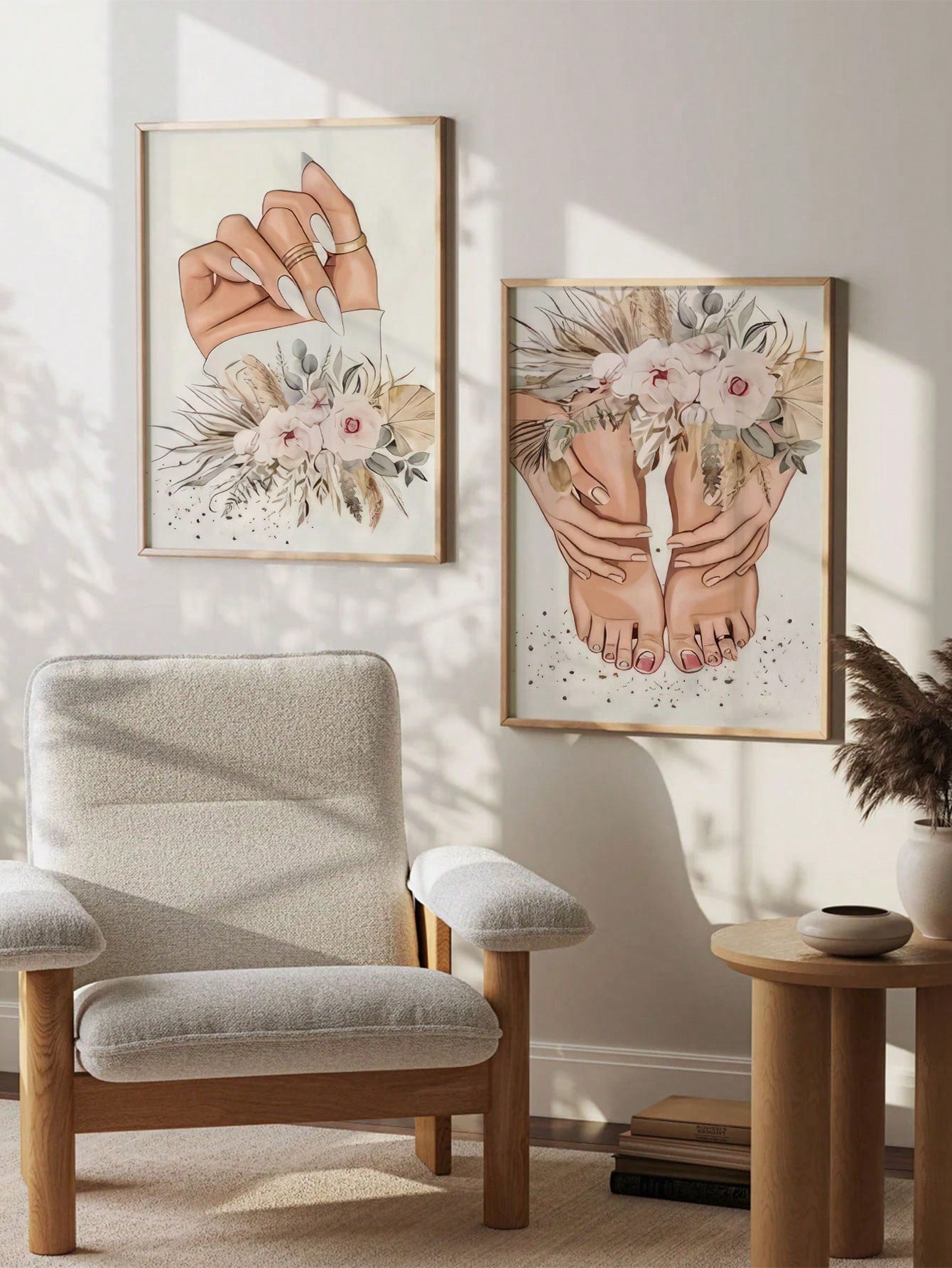 Elevate your space with this sophisticated 2-piece canvas wall art set, perfectly suited for nail salons or home interiors. The unframed design offers versatile mounting options while the winter-themed aesthetic adds a touch of seasonal elegance. Professional-grade printing ensures lasting color vibrancy, making this set an investment in your environment's visual appeal.