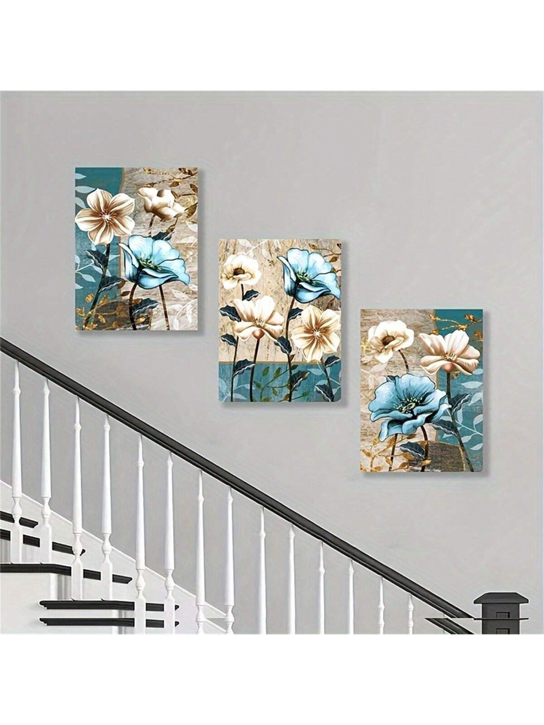 Elevate your interior with this chic 3-piece floral canvas wall art set, designed to complement modern home décor. Each piece features detailed floral imagery that brings a fresh, sophisticated ambiance to living rooms, bedrooms, or offices. Crafted for easy installation, this set offers a seamless way to enhance your space with timeless elegance and subtle color accents. Ideal for those seeking a refined yet inviting atmosphere.