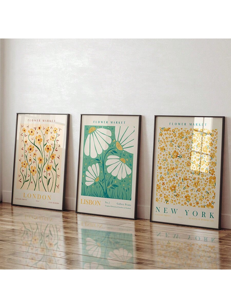 Elevate your living space with this Chic 3-Piece Floral Wall Art Set featuring distinctive prints inspired by Lisbon, New York, and London. Each piece combines elegant floral motifs with iconic city elements, adding a sophisticated and cohesive aesthetic to any room. Crafted for art enthusiasts seeking refined decor, this set effortlessly enhances ambiance while showcasing a blend of urban charm and natural beauty. Ideal for creating a polished, curated look in your home or office.