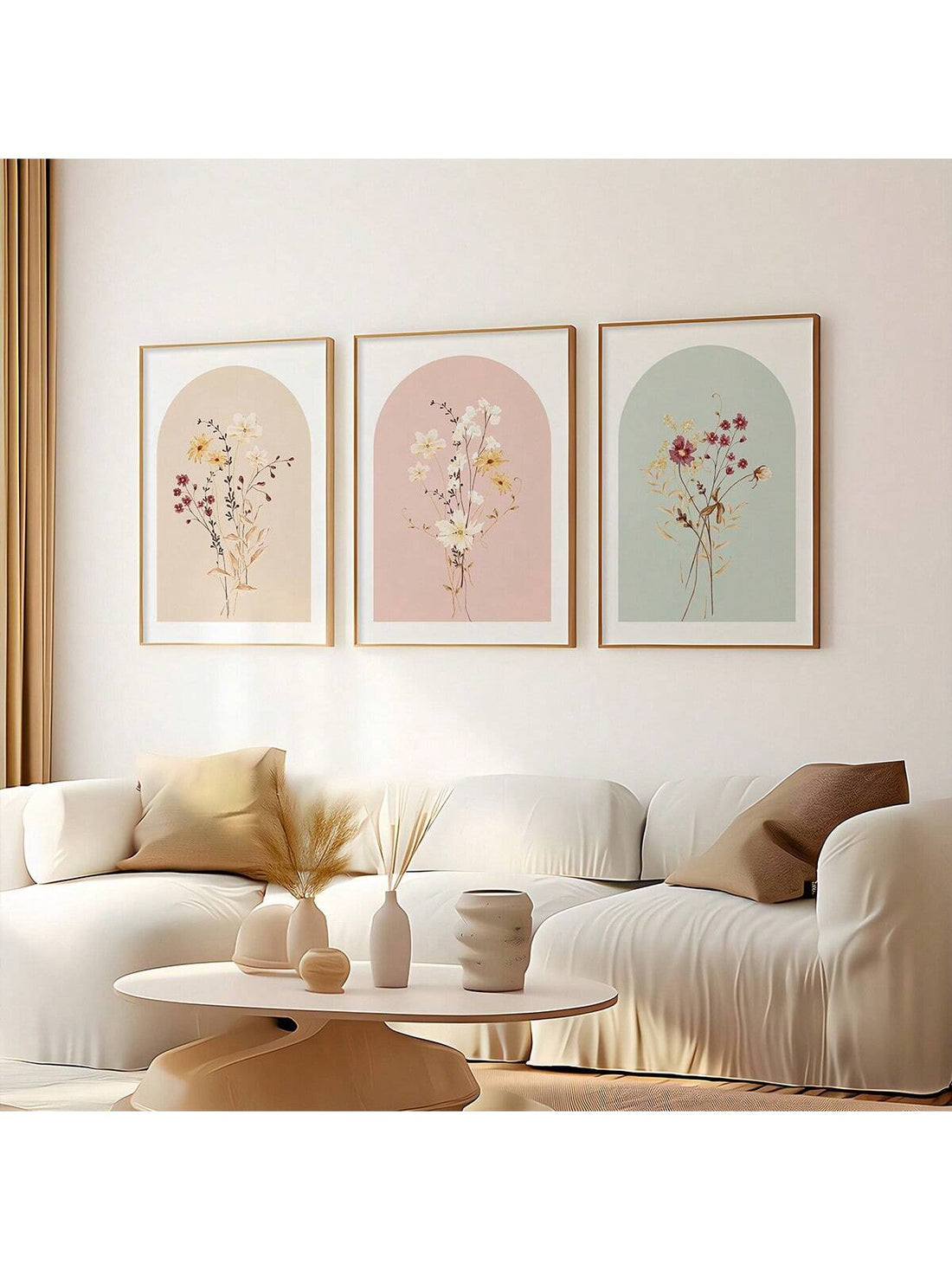 Transform your space with this elegant 3-piece watercolor floral art set, designed to elevate any room with botanical sophistication. Each print features hand-painted watercolor florals rendered in soft, contemporary hues that complement modern interiors.
