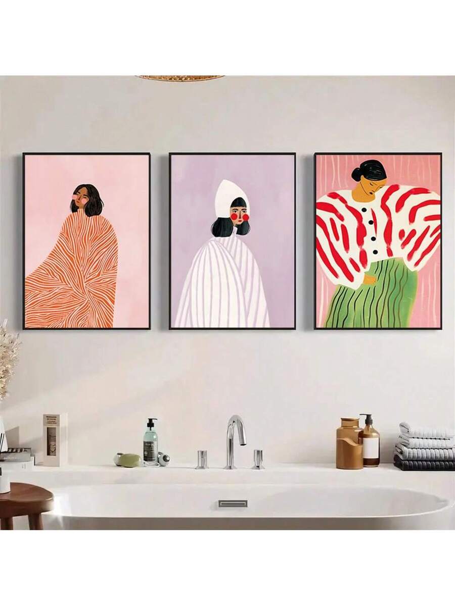 Transform any girl's room into a modern sanctuary with these stunning abstract line art prints. Each piece features minimalist line drawings that capture elegance and contemporary style, perfect for creating an aesthetic focal point on your walls. Crafted on premium canvas, these unframed paintings are ready to hang and instantly elevate your décor.&nbsp;